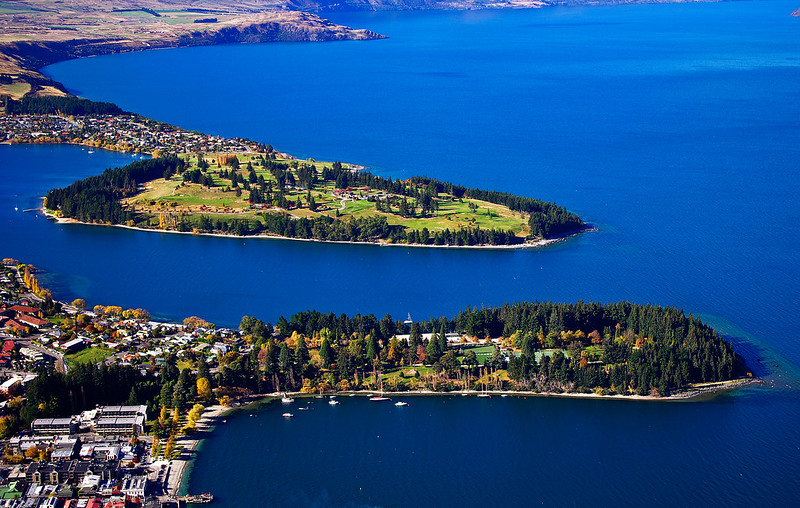 view of queenstown from skyline gondola