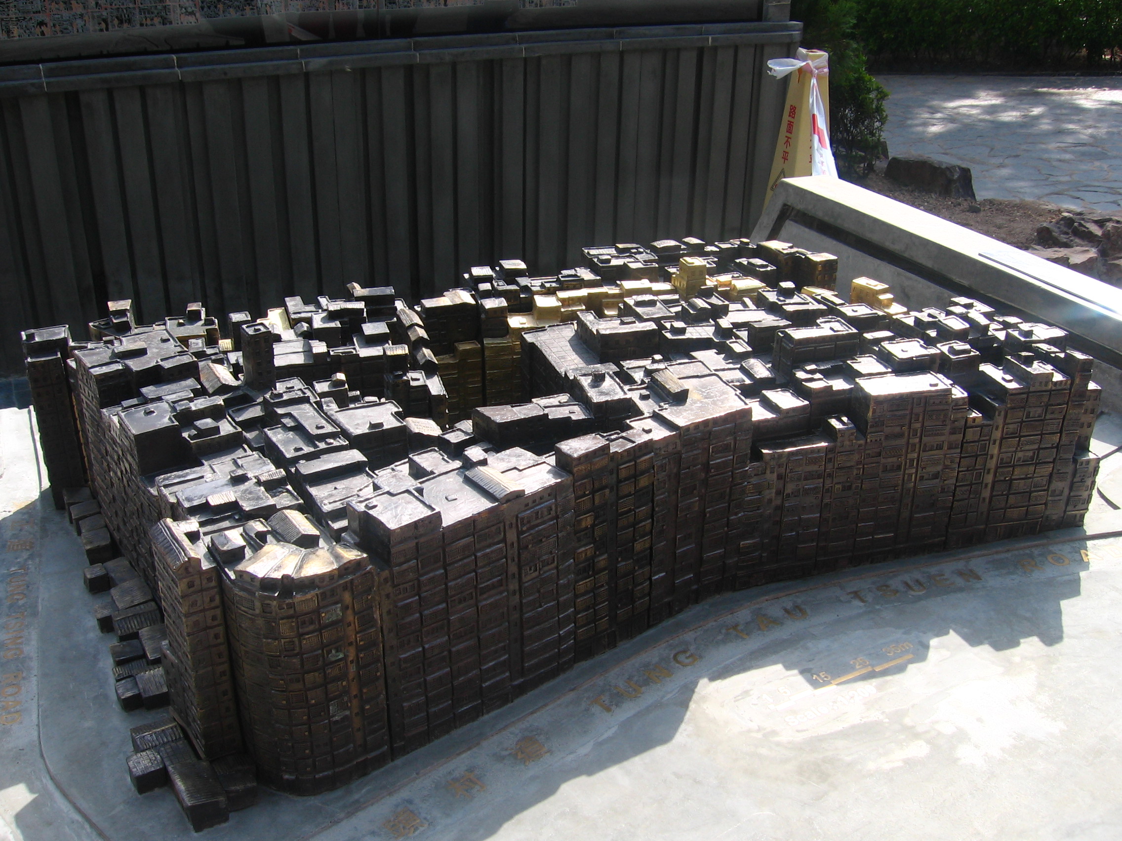 the tenements that stood on the site until 1993